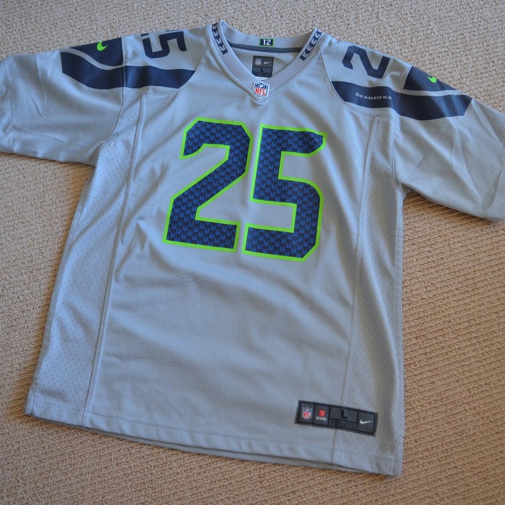 Grey Richard Sherman 25 Seahawks Jersey